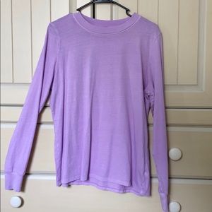 light purple long sleeve top